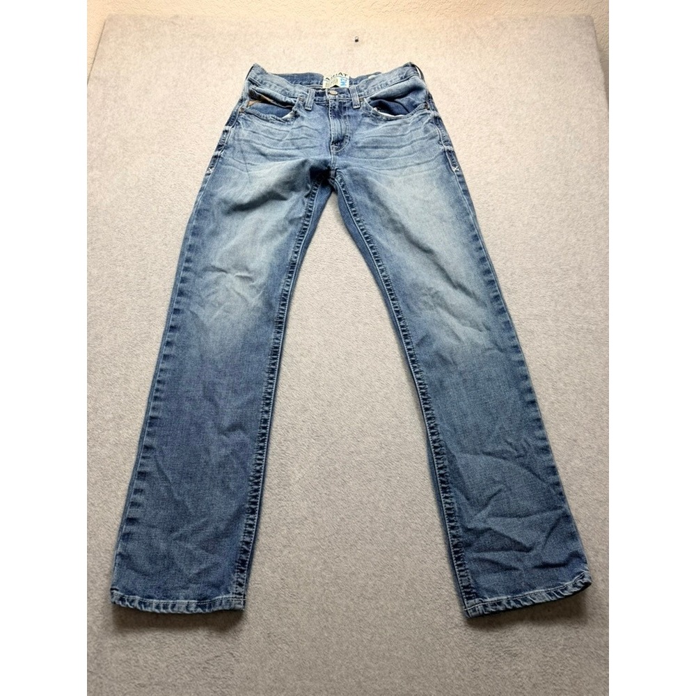 Ariat M4 Low Rise Boot Cut Jeans Mens 32X36 Light Wash Denim Western Pants